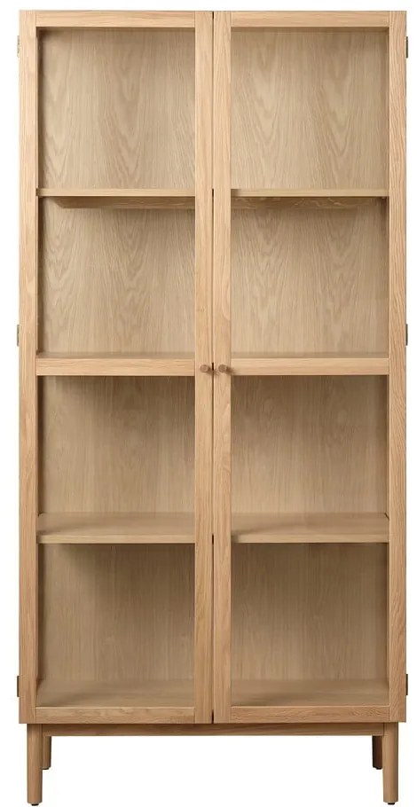 Vitrína z dubového dreva v prírodnej farbe 190x90 cm Elba – Unique Furniture