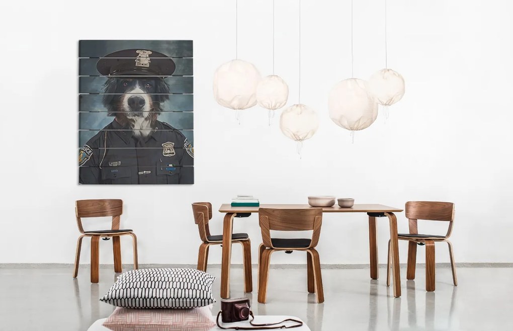 Obraz na dreve zvierací portrét Rex - 50x50 cm