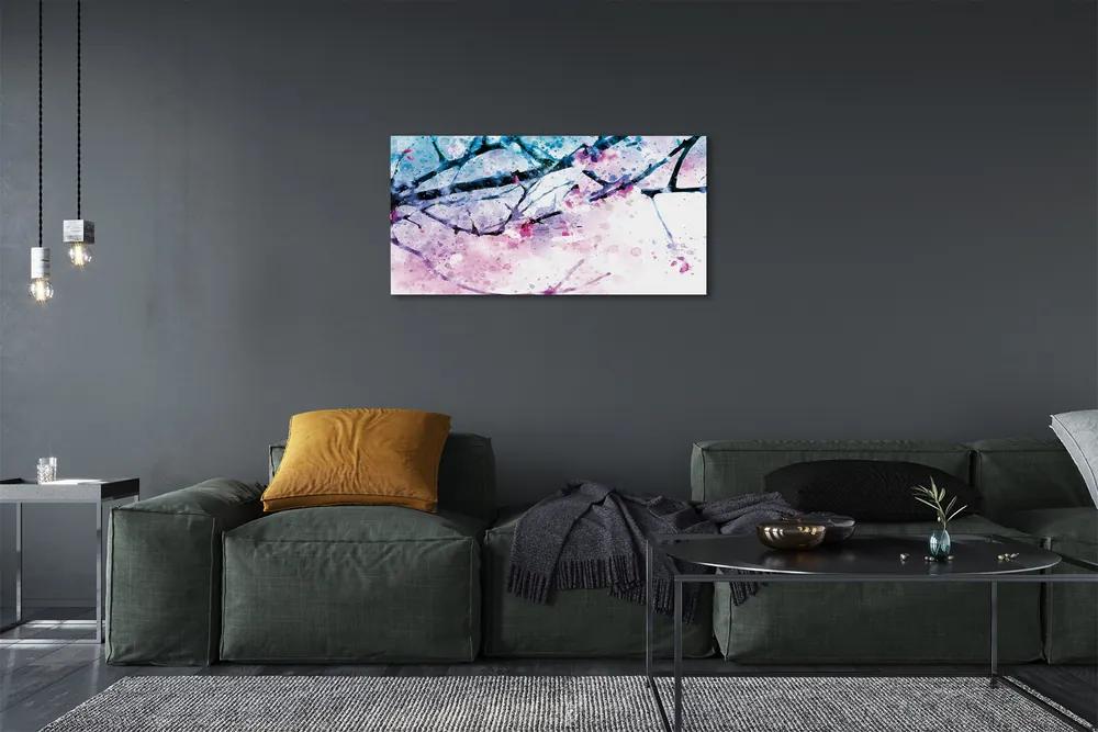 Obraz canvas Strom palice neba 125x50 cm