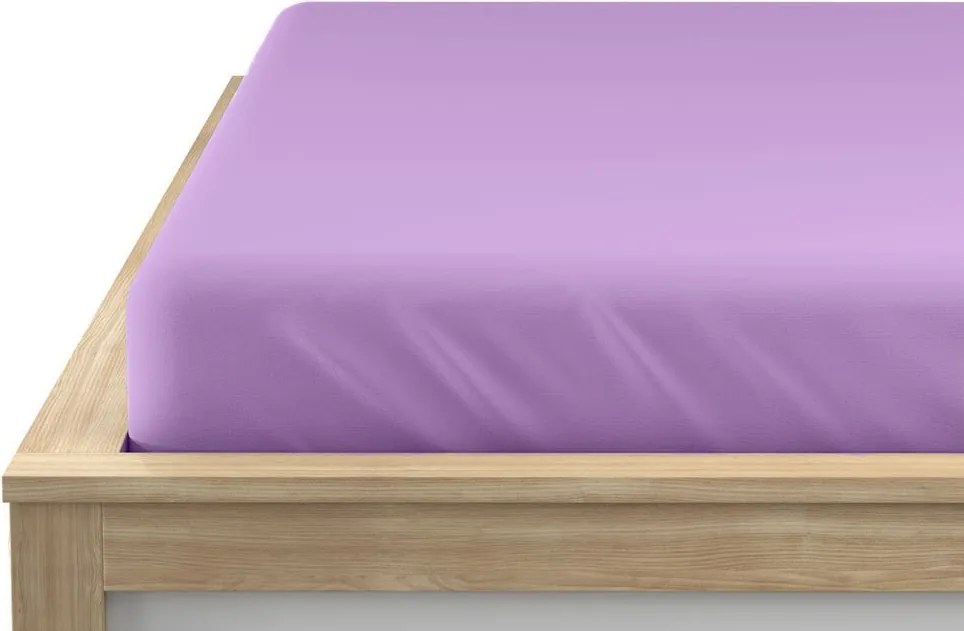 Napínacia obliečka z mikrovlákna svetlofialová 90 x 200 cm