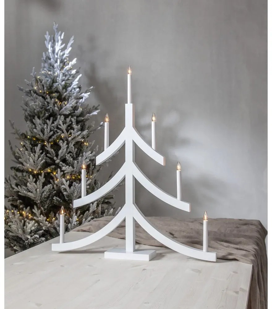 Biela vianočná svetelná dekorácia Pagod – Star Trading