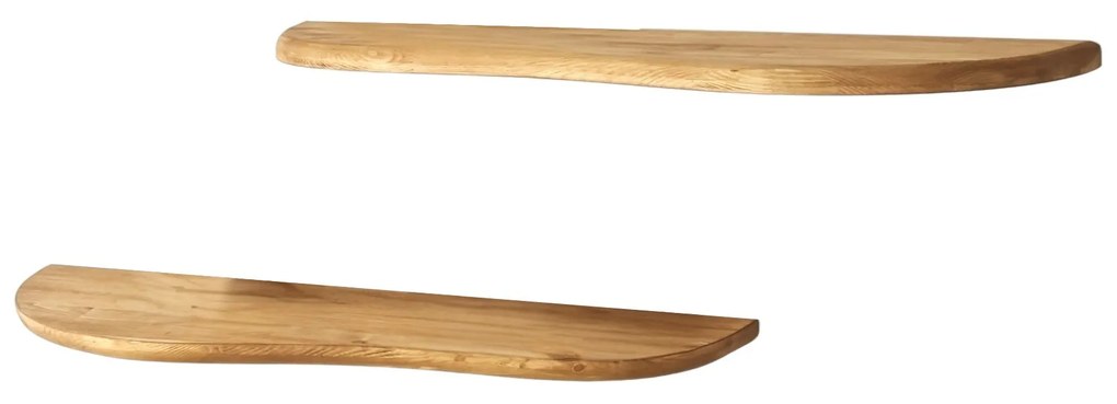 Súprava 2 ks nástenných políc WAVY dub