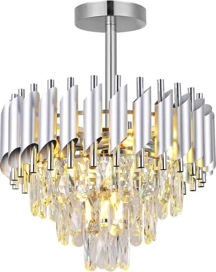 Brilagi - Prisadený luster ECLIPSE 5xE14/10W/230V pr. 38 cm strieborný