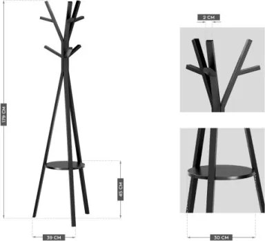 Stojanový vešiak HOST 4.0 čierny