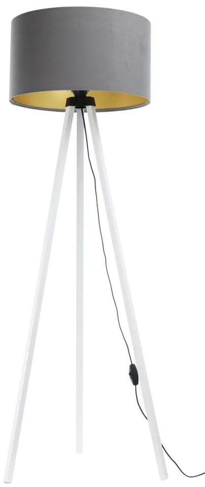 Stojacia lampa STANDART 1xE27/60W/230V šedá/biela