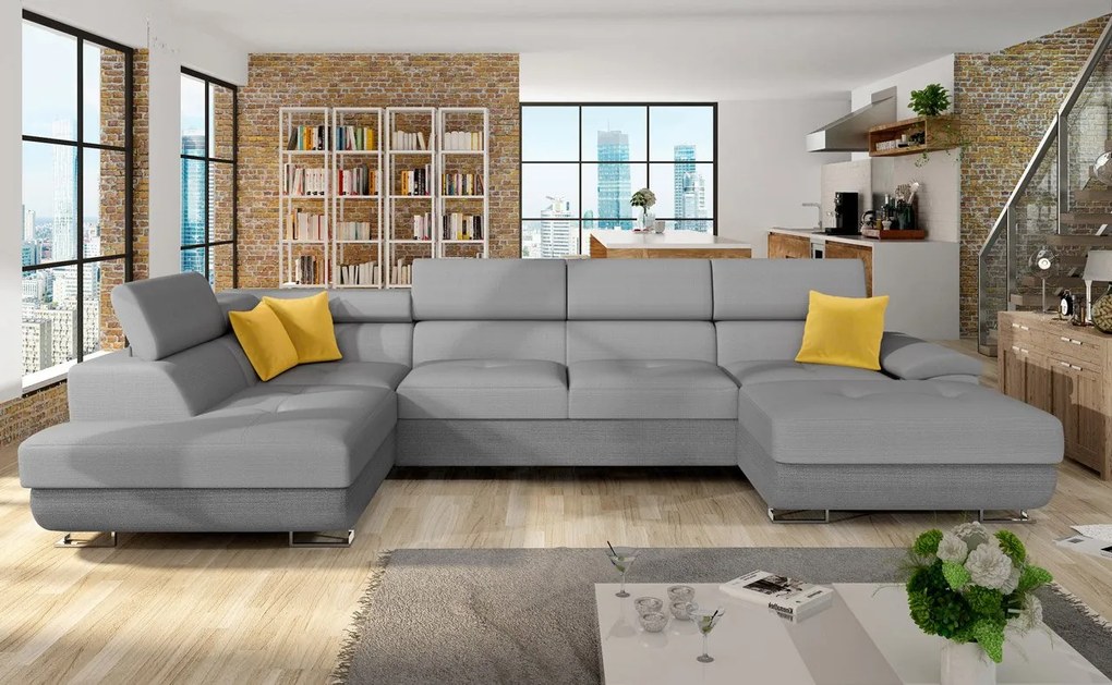 Rohová sedacia súprava Alvin Bis Premium, Dostupné poťahy: Terra 05 + Terra 05 + Terra 15 ECO, Strana: Ľavá
