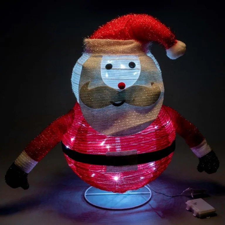 Vianočná dekorácia - Santa Claus, 30 LED, 58 cm