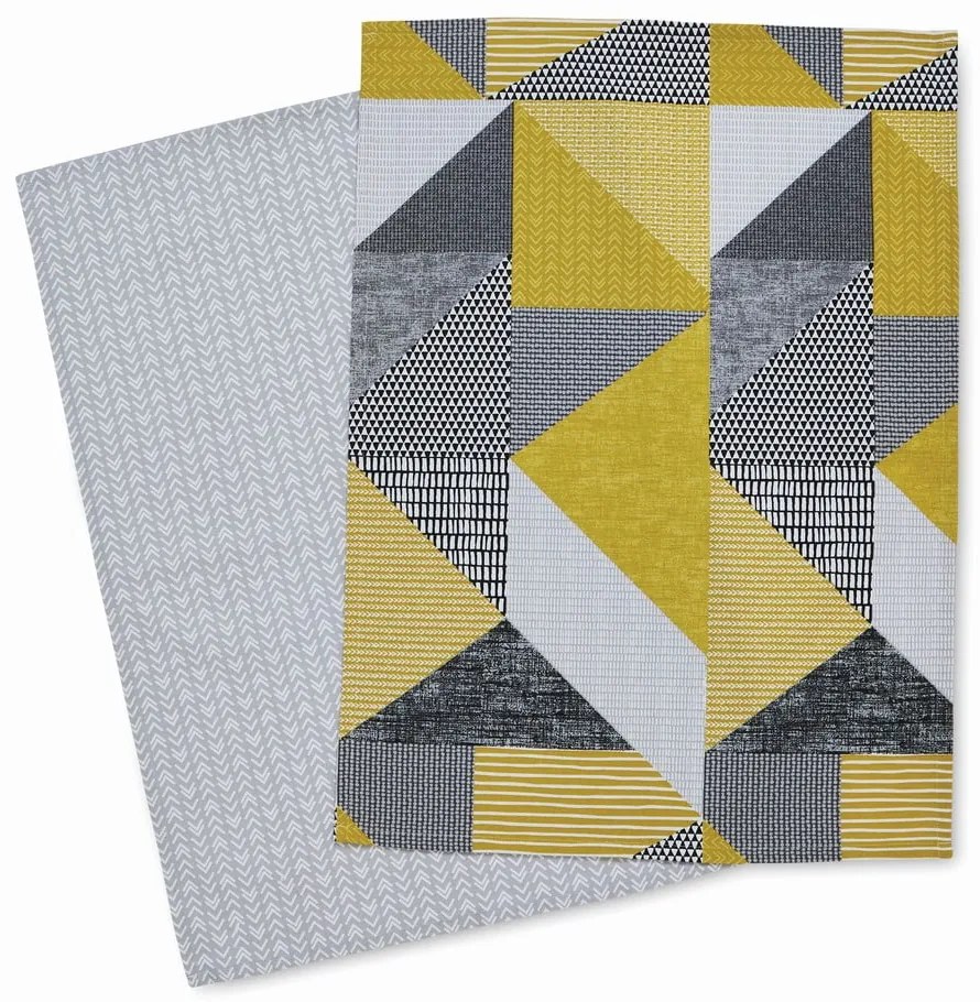 Bavlnené utierky v súprave 2 ks 50x70 cm Larsson Geo – Catherine Lansfield