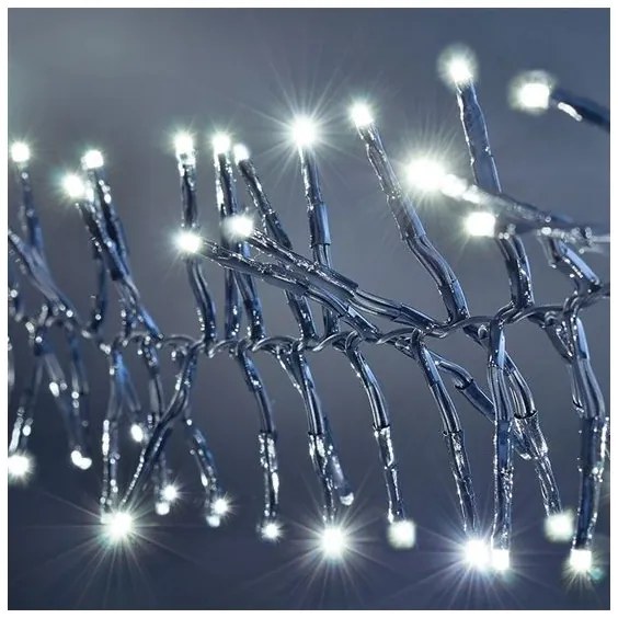Solight 1V11-W - LED Vianočná reťaz 576xLED/8 funkcií 8m IP44 studená biela + DO