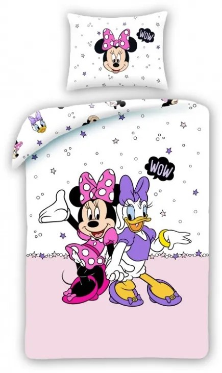 Obliečky bavlnené Minnie a Daisy 70x90 + 140x200 cm