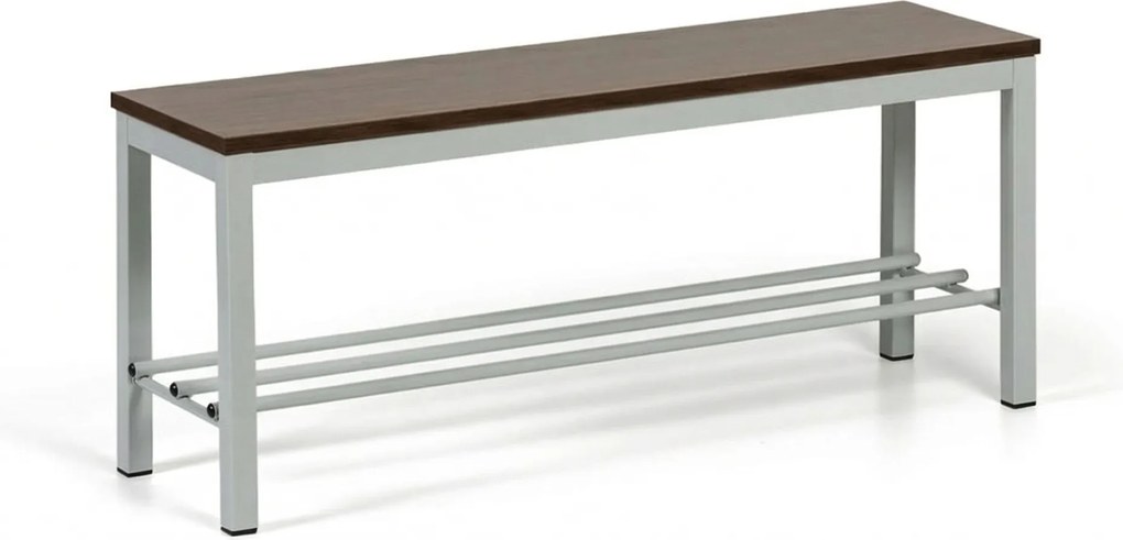 Šatníková lavica s botníkom, sedák - lamino, dĺžka 1000 mm, orech