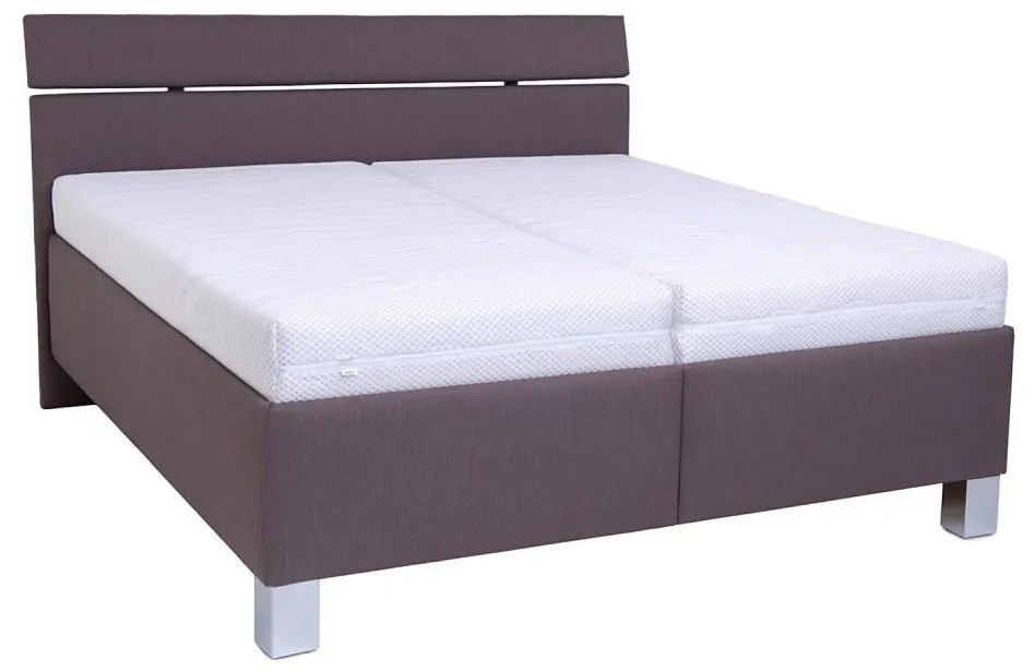 Čalouněná postel s úložným prostorem bez matrace ALIS 160x200 cm hnědá PO0046