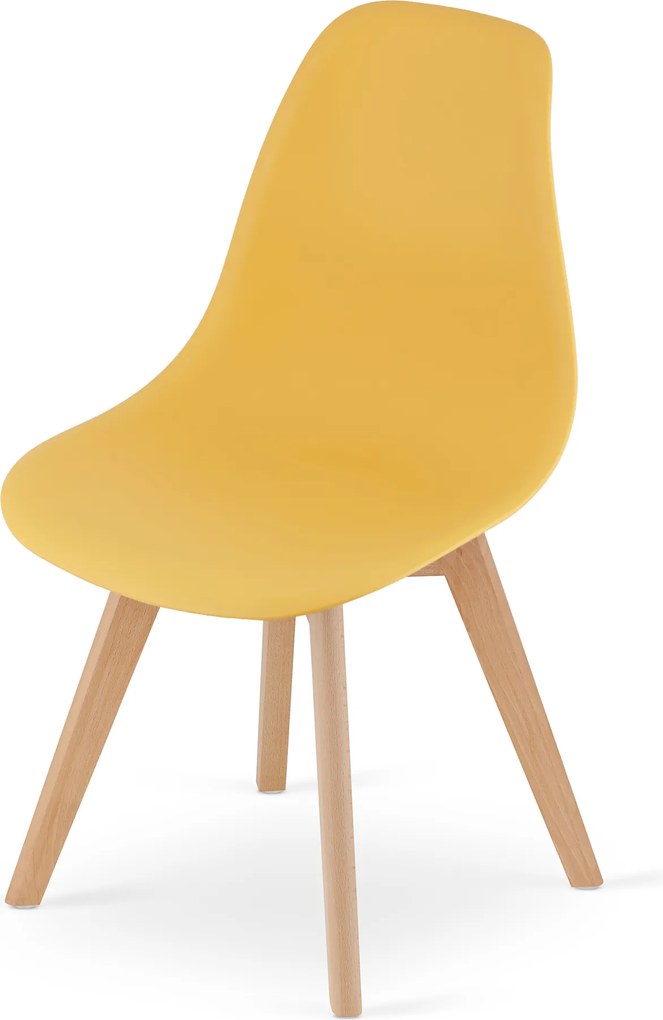 AKCIA Horčicová stolička KITO s bukovými nohami II. akosť