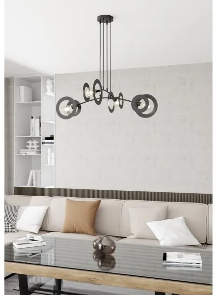 Luster na lanku EUFORIA 4xE27/15W/230V čierna