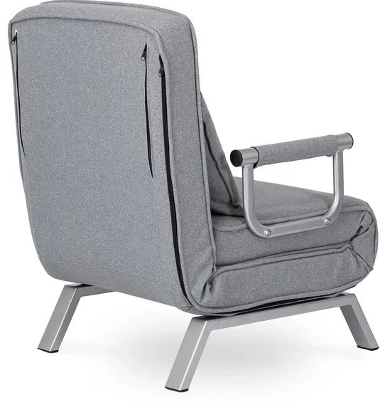 Kreslo pohovka rozkladacia PRATO sivá - vintino.sk