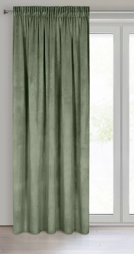 ZATEMŇOVACÍ ZÁVES NA PÁSKE MELANIE 140X270 CM OLIVOVÁ