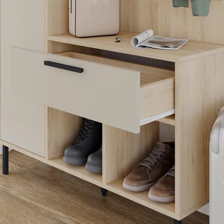 Predsieňová stena Houseland Acton dub safírový/pieskovec