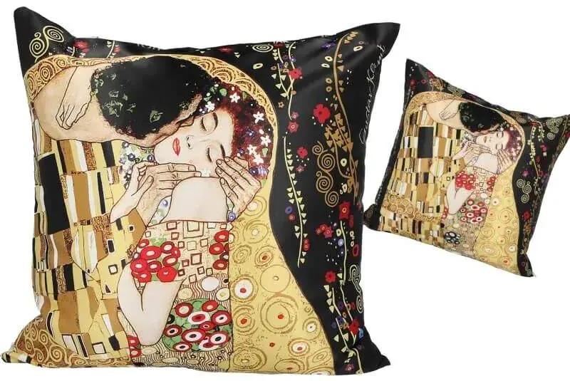 Vankúš s náplňou 45 x 45 cm Gustav Klimt The Kiss, CARMANI, 0238011