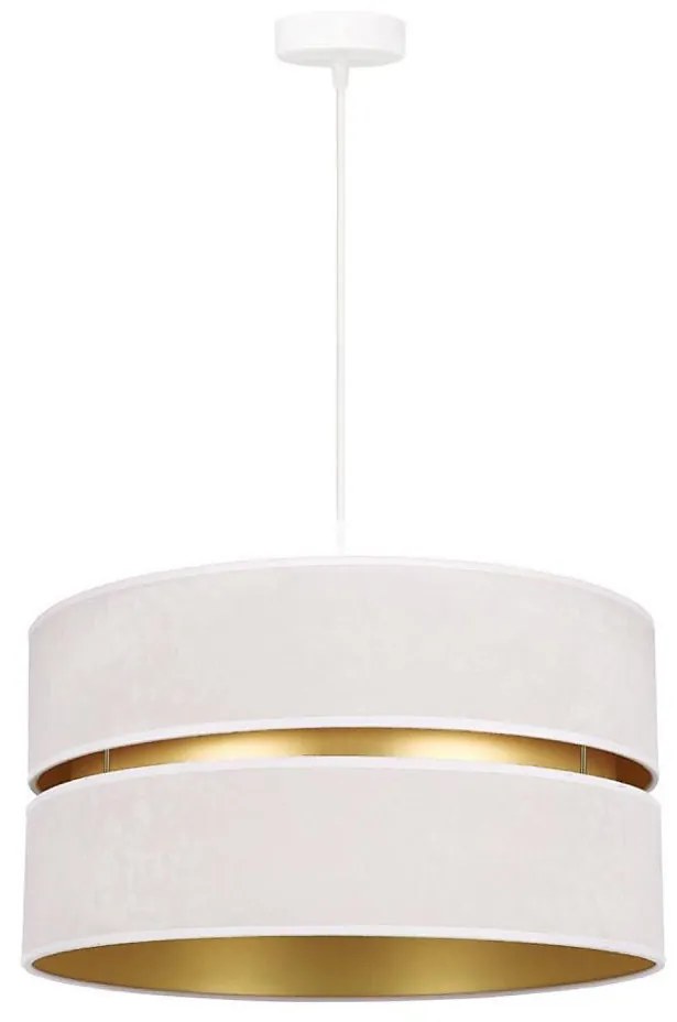 Duolla - Luster na lanku DUO 1xE27/15W/230V pr. 40 cm krémová/zlatá