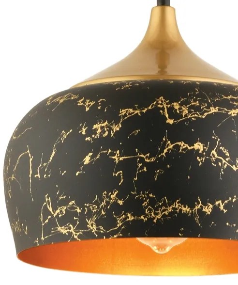 Závesný luster na lanku MONZA 1xE27/40W/230V pr. 30 cm čierna/bronzová