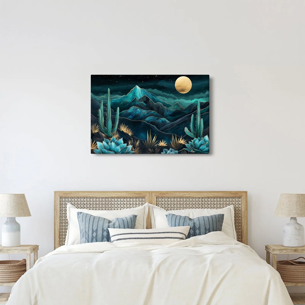 Obraz - Tyrkysová noc (90x60 cm)