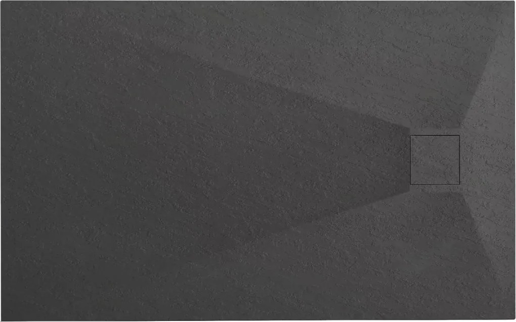 Rea Magnum Black, sprchová vanička 1000×800×25 mm, čierna matná, REA-K3907