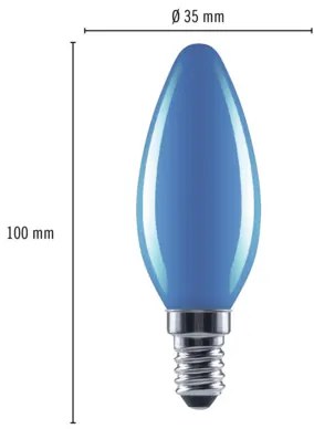 LED žiarovka FLAIR C35 E14 / 2 W modrá