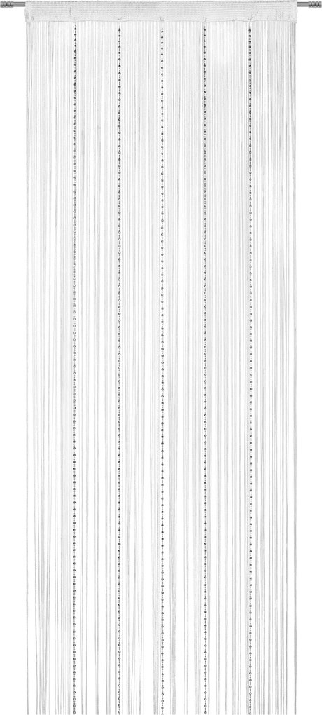XXXLutz NITKOVÝ ZÁVES, strieborná, biela, 90/245 cm Boxxx - Záclony & závesy - 007696030501