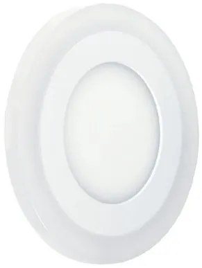 Ecolite Biely vstavaný LED panel guľatý 195mm 12W+4W podsvietený LED-DUO-R12W