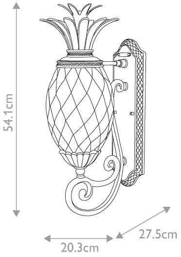 Hinkley HK-PLANTATION-M-BU -Nástenné svietidlo PLANTATION 1xE27/40W/230V bronzová