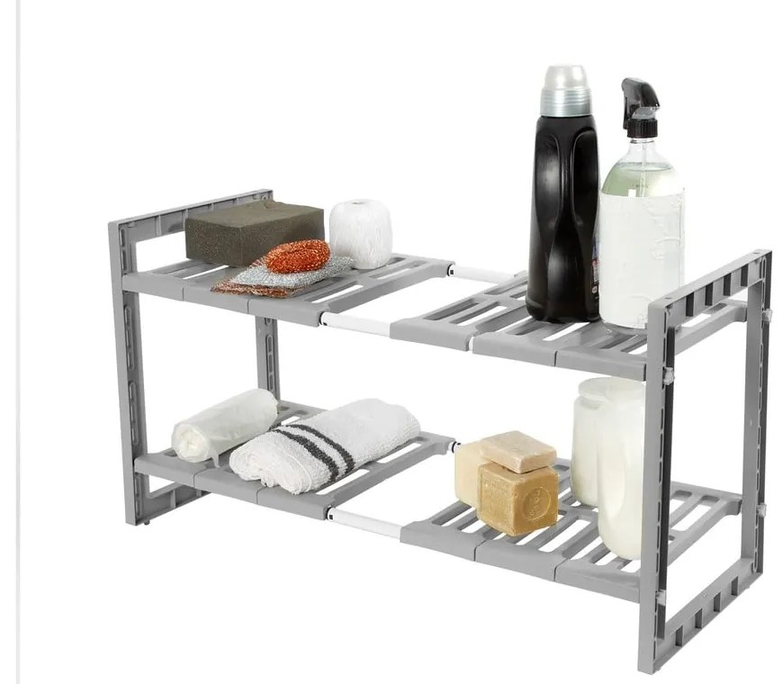 Police do skrinky pod drez s nastaviteľnou šírkou Compactor Expandable Shelf
