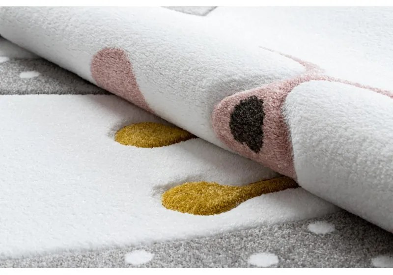 Detský kusový koberec Petit Bunny grey, 160x220, šedá, detská izba, Dywany Łuszczów