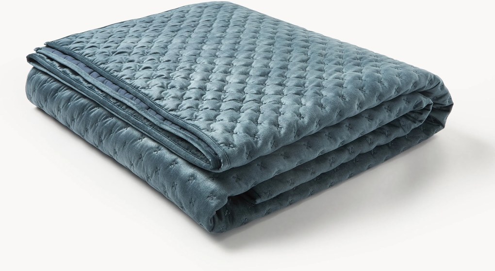 Prešívaný zamatový prehoz Riko