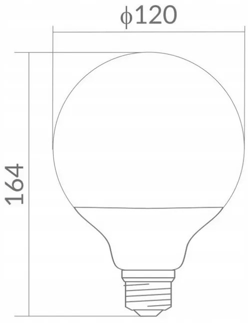 ECOLIGHT LED žiarovka - E27 - 25W - G120 - neutrálna biela