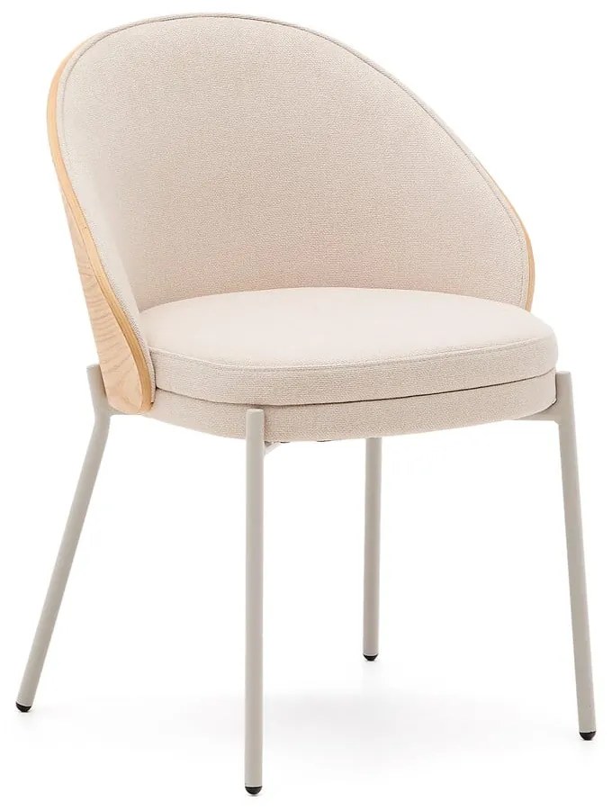 Krémová/v prírodnej farbe jedálenská stolička Eamy – Kave Home