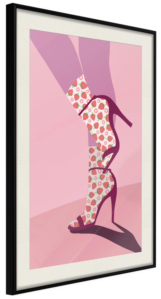 Artgeist Plagát - Strawberry Socks [Poster] Veľkosť: 20x30, Verzia: Zlatý rám