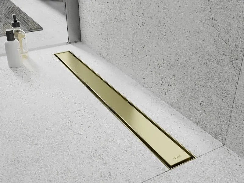 Mexen Flat M13 krytka žľabu 2v1, 100 cm, zlatá matná, 1A19100