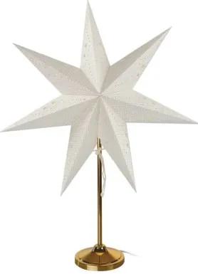 EMOS DCAZ15 LED hviezda papierová so zlatým stojanom, E14, 25W, IP20, 67x45 cm, biela/zlatá
