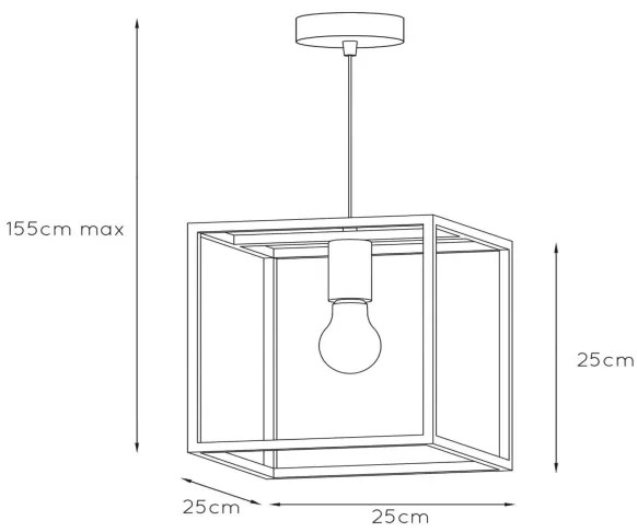 Lucide 08424/01/30 - Závesné svietidlo ARTHUR 1xE27/60W/230V