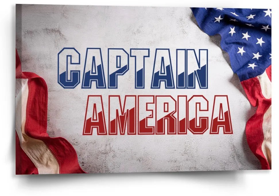 Sablio Obraz Kapitán Amerika Vlajka - 120x80 cm