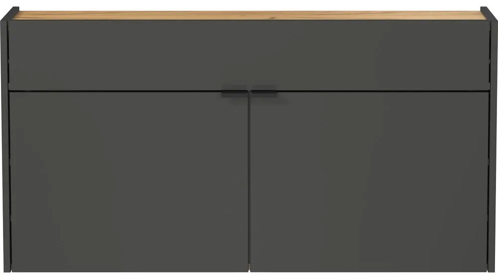 Antracitovosivá/prírodná skrinka na topánky Ameca – Germania