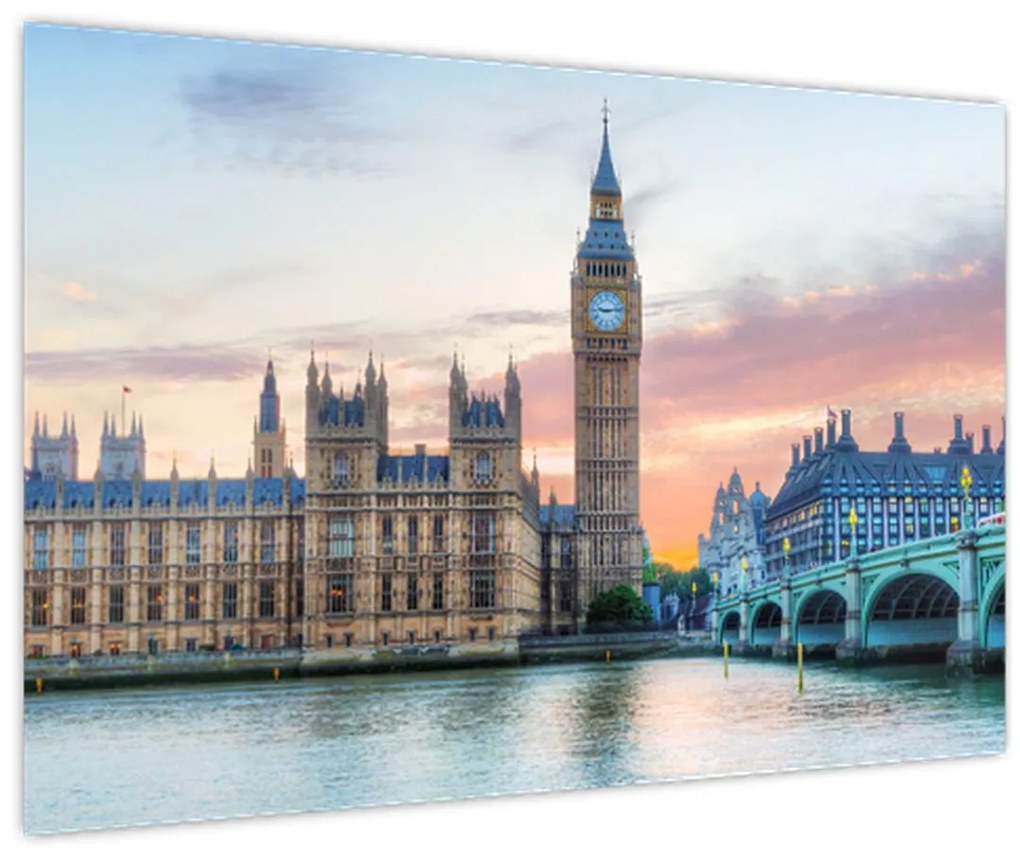 Obraz - Londýn v pastelových farbách (90x60 cm)