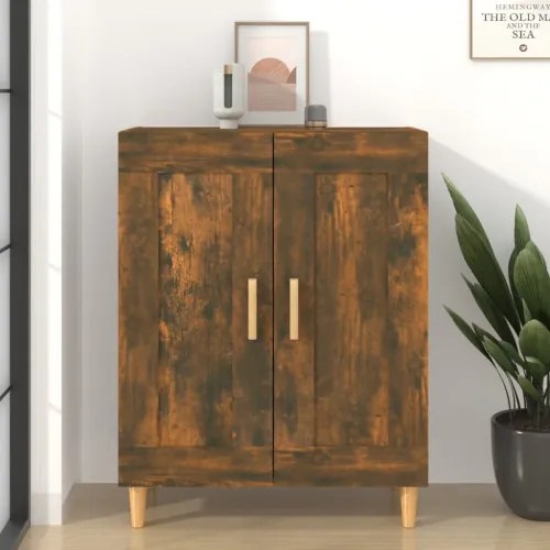 vidaXL Komoda dymový dub 69,5x34x90 cm spracované drevo-