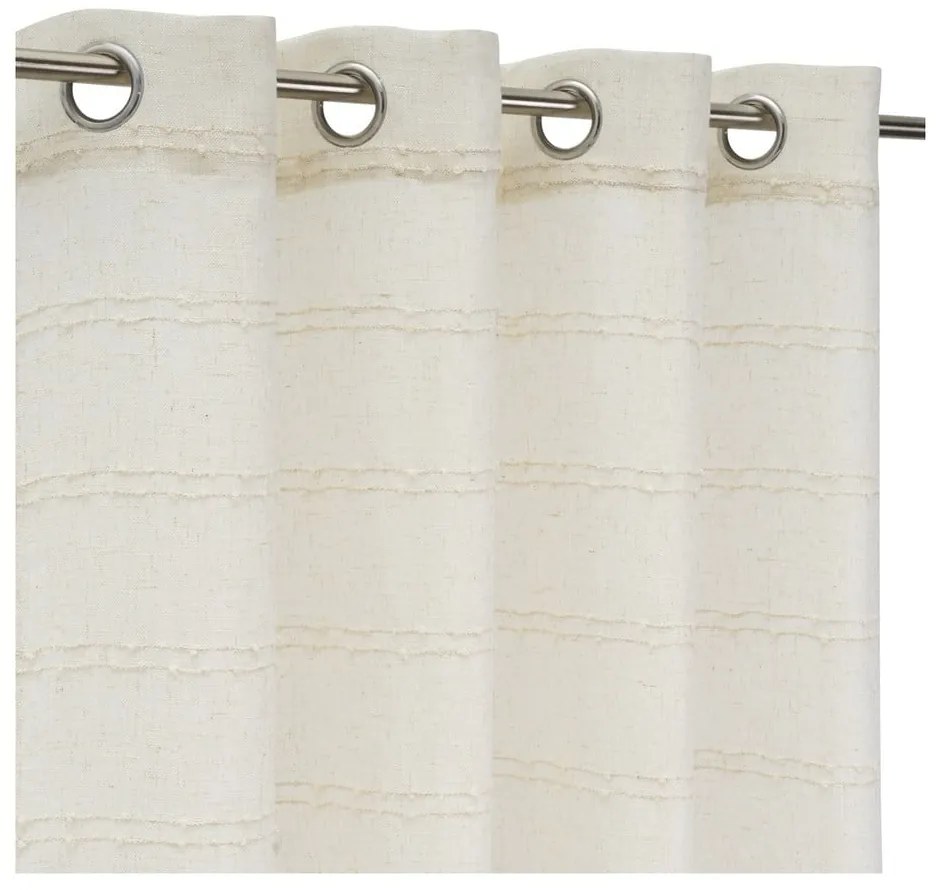 Béžový záves s prímesou ľanu 140x260 cm Nodes – Casa Selección