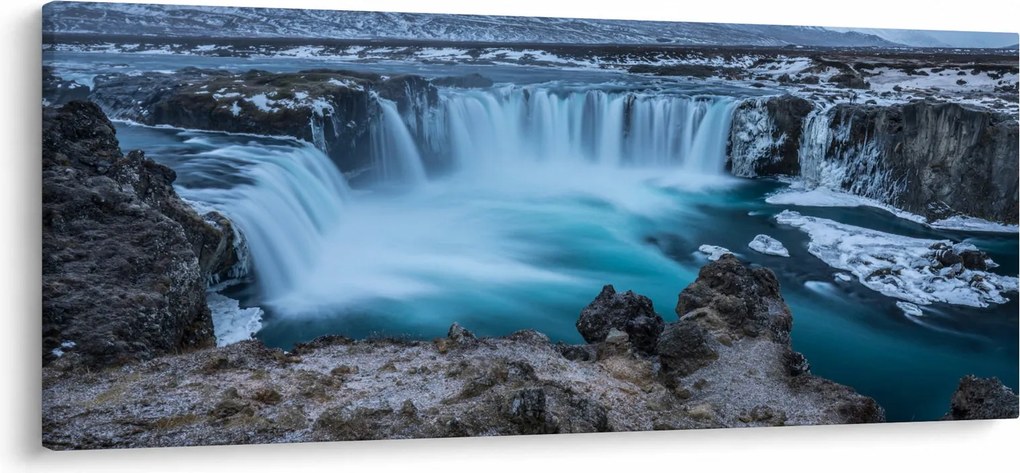 Obraz - Výhľad na vodopády (120x50 cm)