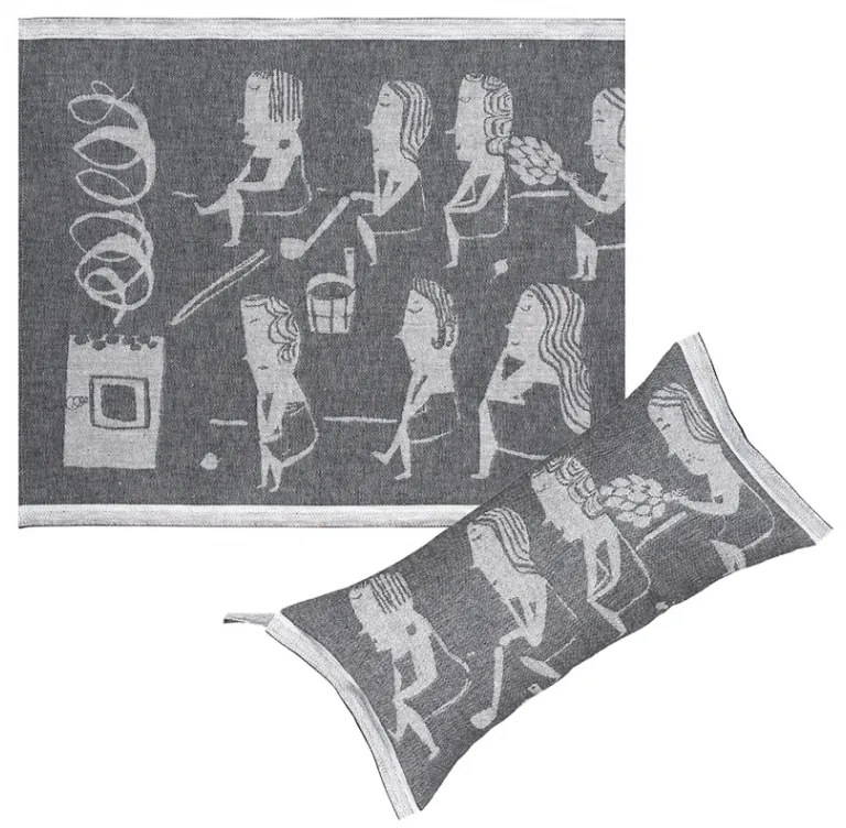 Sada do sauny na sedenie Naisten, tmavo sivá