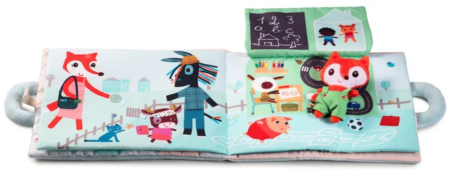 Lilliputiens - textilná didaktická knižka - Dobré ráno, líška Alice