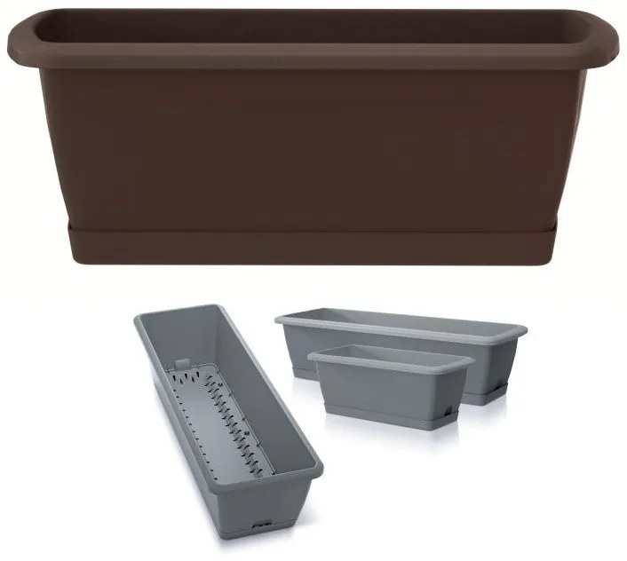 Kvetináč so zavlažov. systémom RESPON hnedý