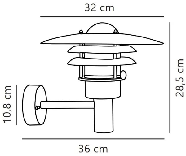 Nordlux - Vonkajšie nástenné svietidlo LONSTRUP 1xE27/60W/230V IP44 strieborná