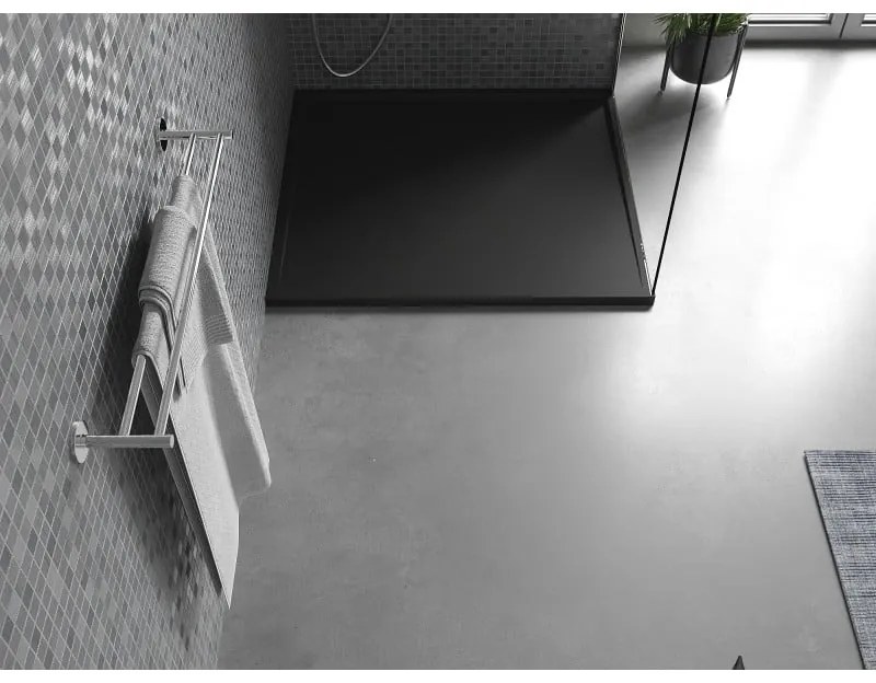 Mexen Amon, SMC obdĺžniková sprchová vanička 100 x 90 cm, čierna, 4F709010